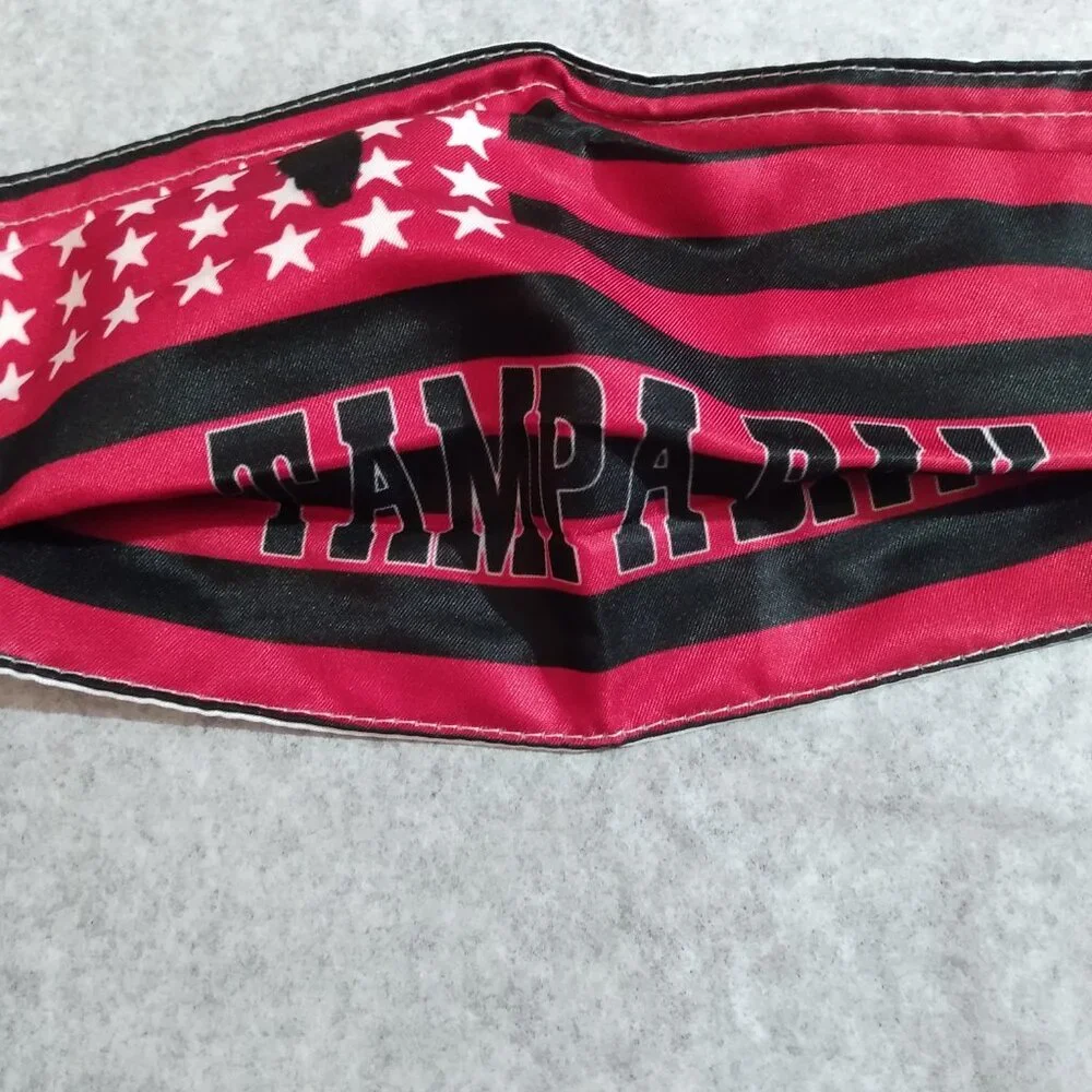Red and Black Tampa Bay Face Masks Set Football NFL